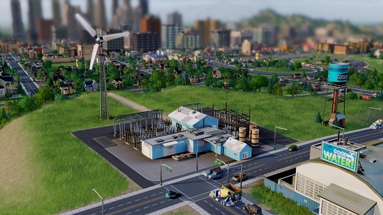 Первая стадия строительства ветряной электростанции SimCity